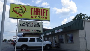 A Time 4 Paws runs a thrift store at 1201 West Ave., in Crossville, Tenn., to help support the organization's programs. (Photo by Diahan Krahulek)